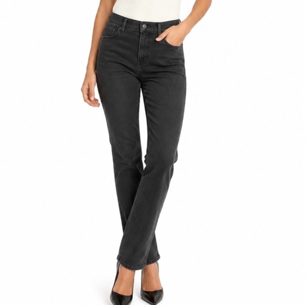 Ann Taylor The Boot Curvy Fit Jeans Black Bootcut Denim Pants Womens Size 4